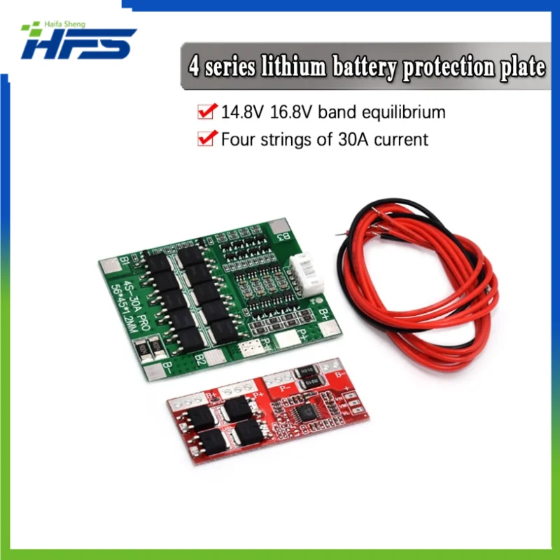 

4S 30A High Current Li-ion Lithium Battery 18650 Charger Protection Board Module 14.4V 14.8V 16.8V Overcharge Over Short Circuit