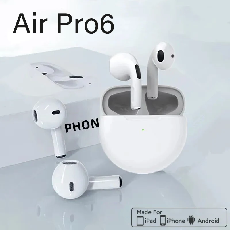 Pro6, auricolari Bluetooth wireless TWS, mini auricolari, auricolari per Xiaomi, Android, Apple, iPhone