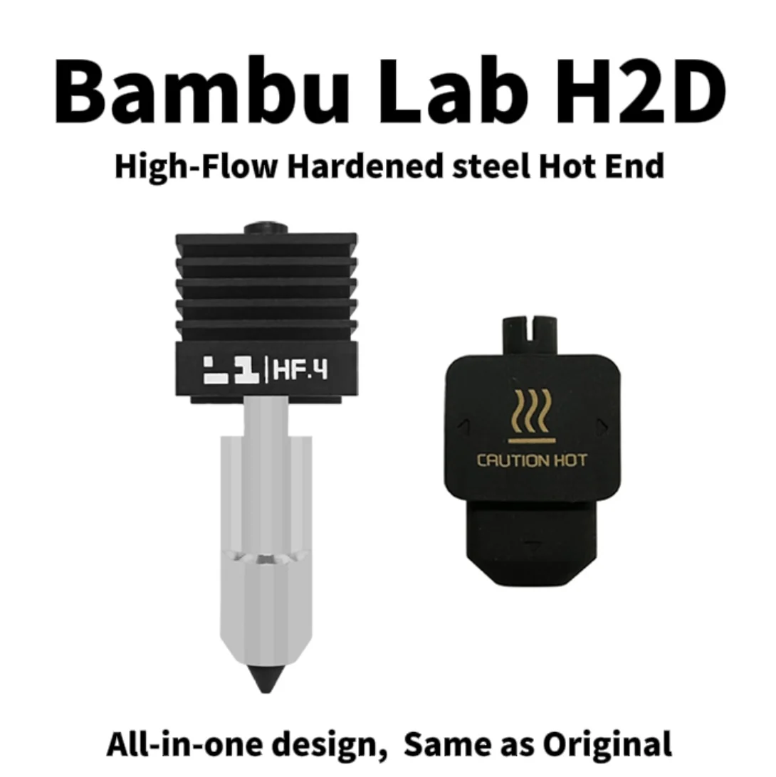 Bambu Lab H2D/H2S/P2S Nozzles Printer Head Assembly High-Flow Hot End with 0.4/0.6/0.8mm Hardened Steel Nozzle