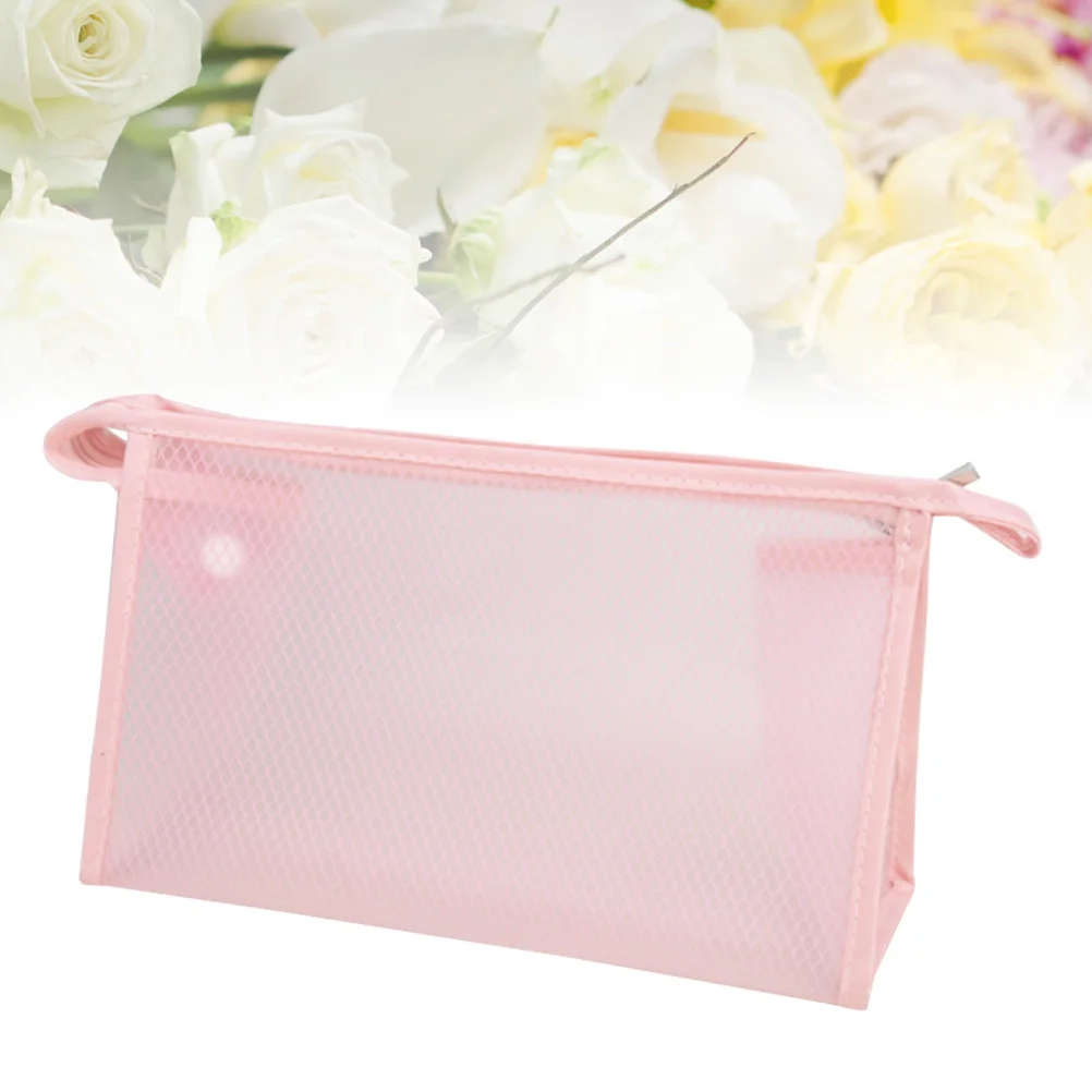 ポータブルトイレタリーバッグ防水トラベルメイクアップポーチオーガナイザーピンクウォッシュバッグ軽量大容量収納