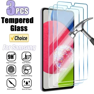 Samsung Galaxy用の3PCS強化ガラスA14 A54 A53 A13 A33 A34 A52S 5GスクリーンプロテクターSAMSUNG A52 A73 A21S A51 A72 Glass 8ベストセールス14mmガラス-5