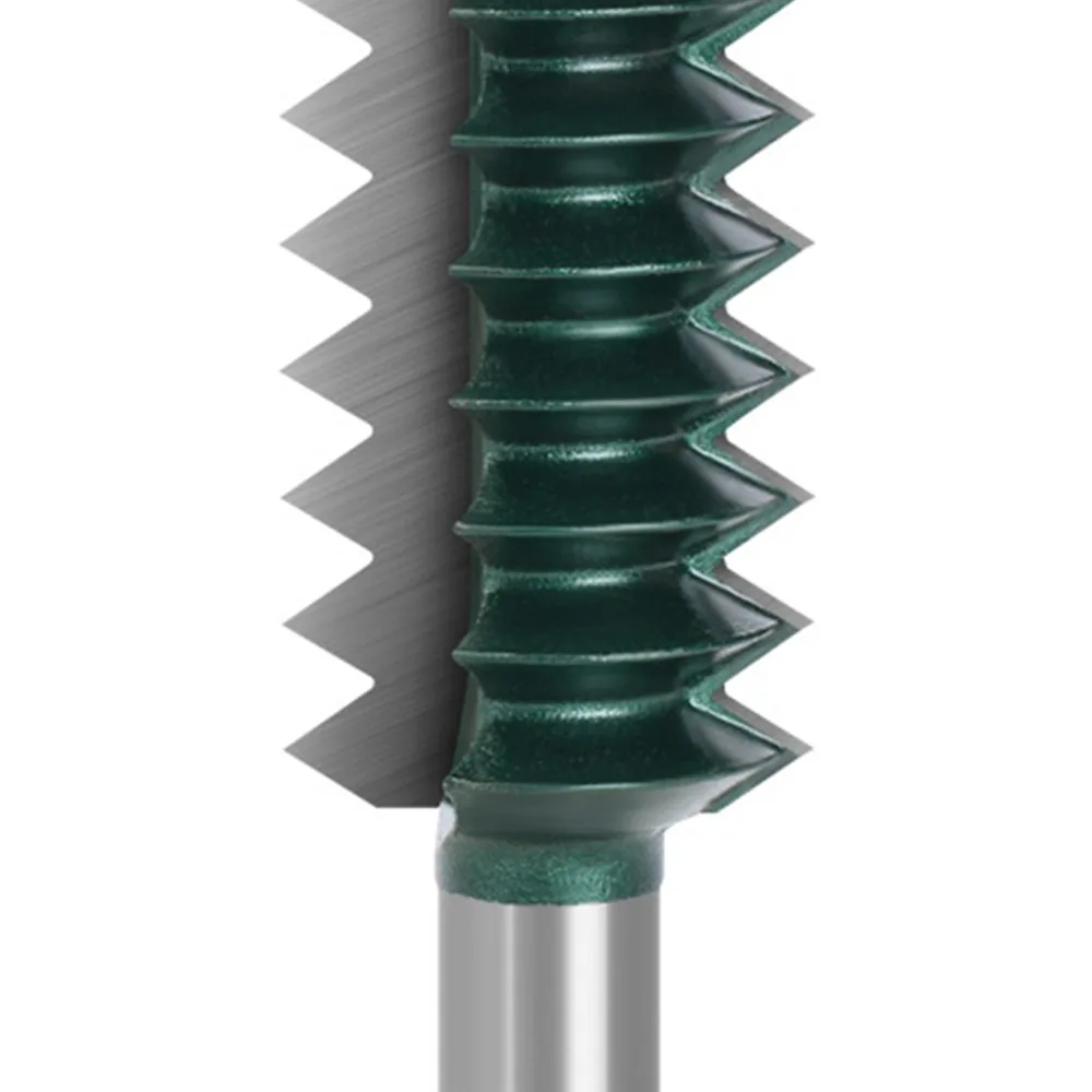 Carbide Material Router Bit Set Multi Tooth 12mm Shank Finger Joint Router Bit Line Type Reversible Design Glue Milling Cutter