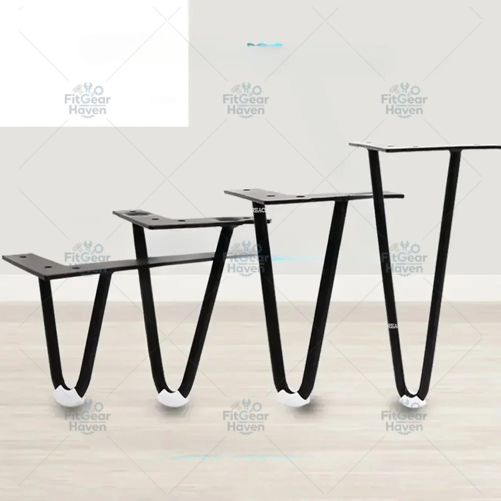 4Pcs Black Gold Metal Furniture Legs 10‑40cm Iron Hairpin Legs for Coffee Table Cabinet Sofa