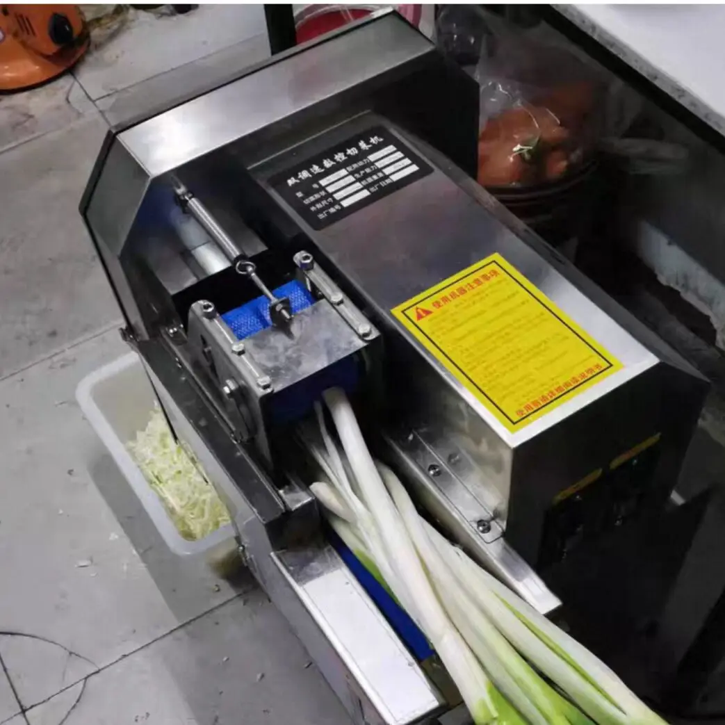 Automatic Chinese Chives Shredder Chopper Green Onion Cutter Pepper Scallion Cutting Slicing Machine