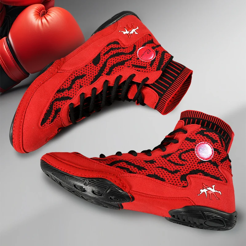 Men women Boxing boots Wrestling Shoes gear Combat Sneakers Gym Equipment Training Fighting Boots Professional Wrestling Shoes