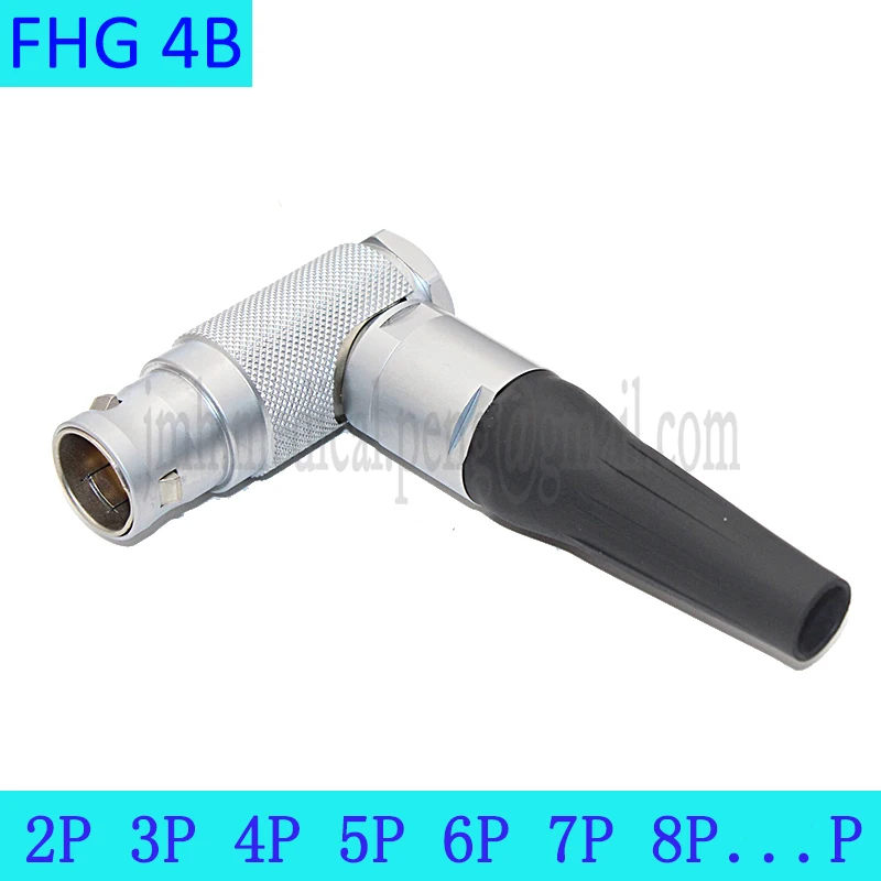 

Compatible FHG 4B 4 6 7 10 12 16 20 24 30 40 48 Pin Metal Circular Push-pull Cable Weld Connector Elbow 90° And Key G Male Plug