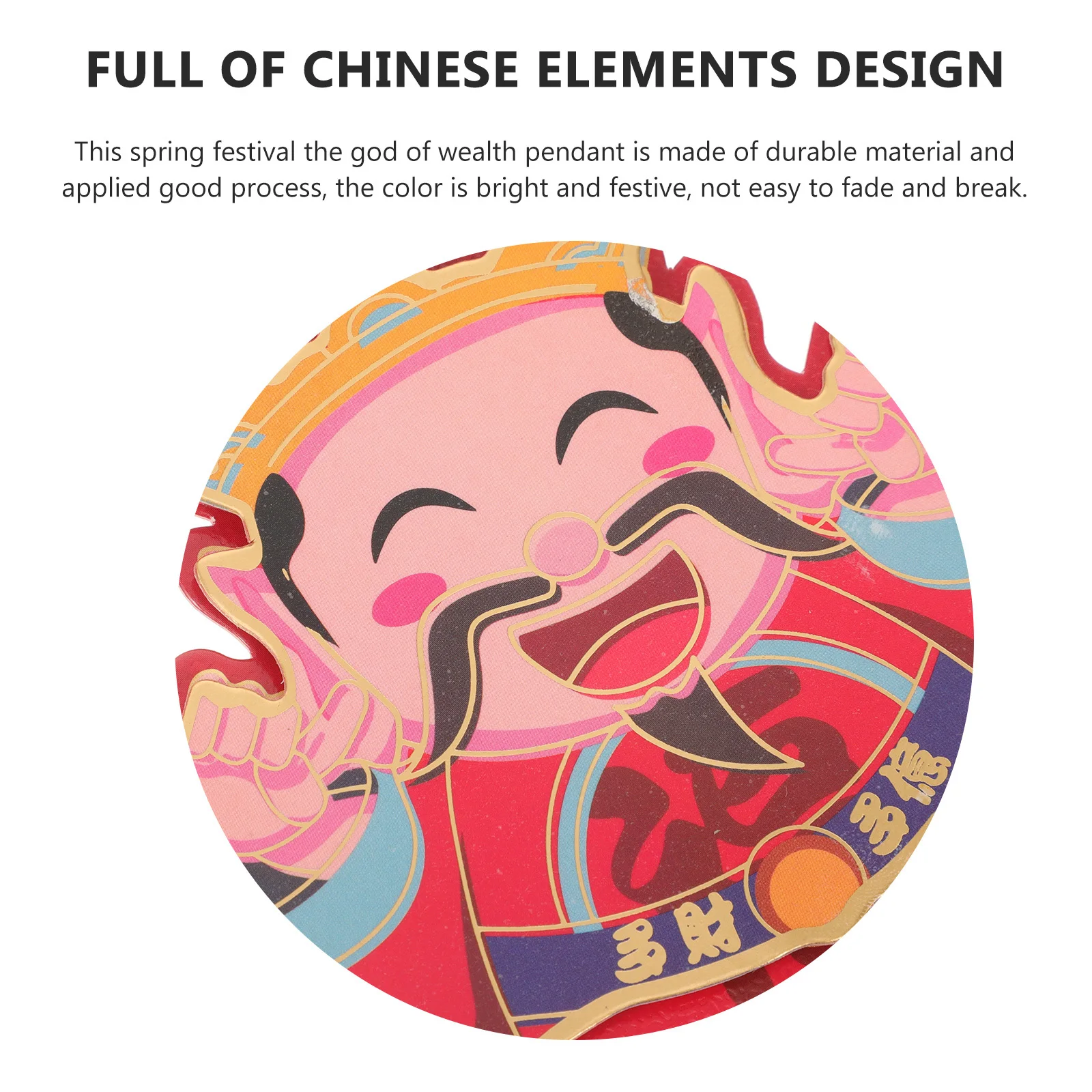 

6Pcs The God of Wealth Hanging Ornaments Chinese Style Red Spring Festival Decorations New Year Bonsai Pendants New Year Indoor