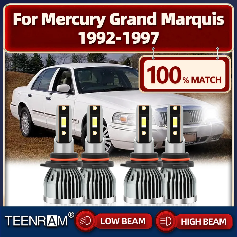 

240W Canbus LED Lights 40000LM Turbo Auto Head Lamp 12V Car Headlight Bulbs For Mercury Grand Marquis 1992-1994 1995 1996 1997