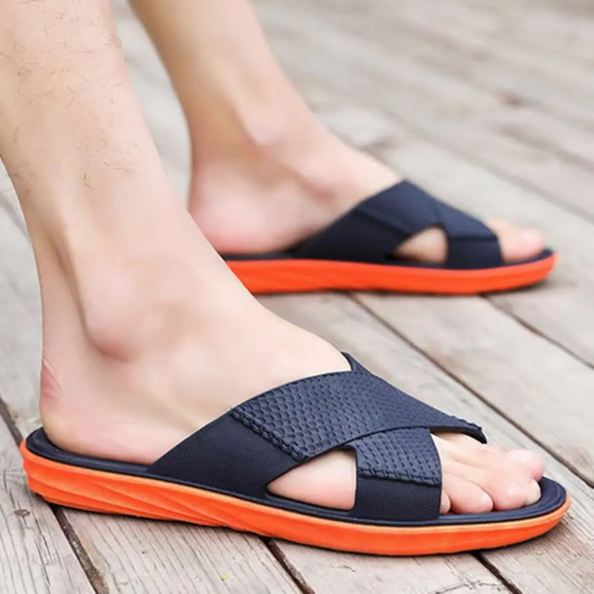 

2024 Man's Summer Rubber Slippers Soft Sole Non Slip Anti Odor Home Slipper Bathroom Slippers Outdoor Beach Slippers