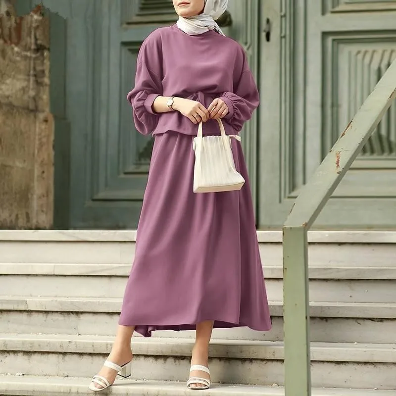 التنانير النسائية عيد 2 قطعة مجموعة مسلم أعلى التنانير الطويلة دعوى الدانتيل يصل متواضع فرقة رمضان المغرب دبي العربية ألف خط وتتسابق