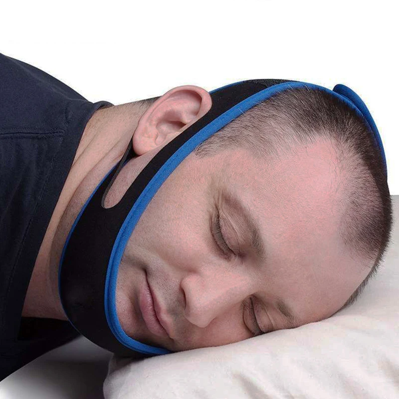 1P CPAP Anti Snore Chin Strap Stop Snoring Snore Belt Adjustable Sleep Apnea Chin Support Straps Health Care Sleeping Aid Tools