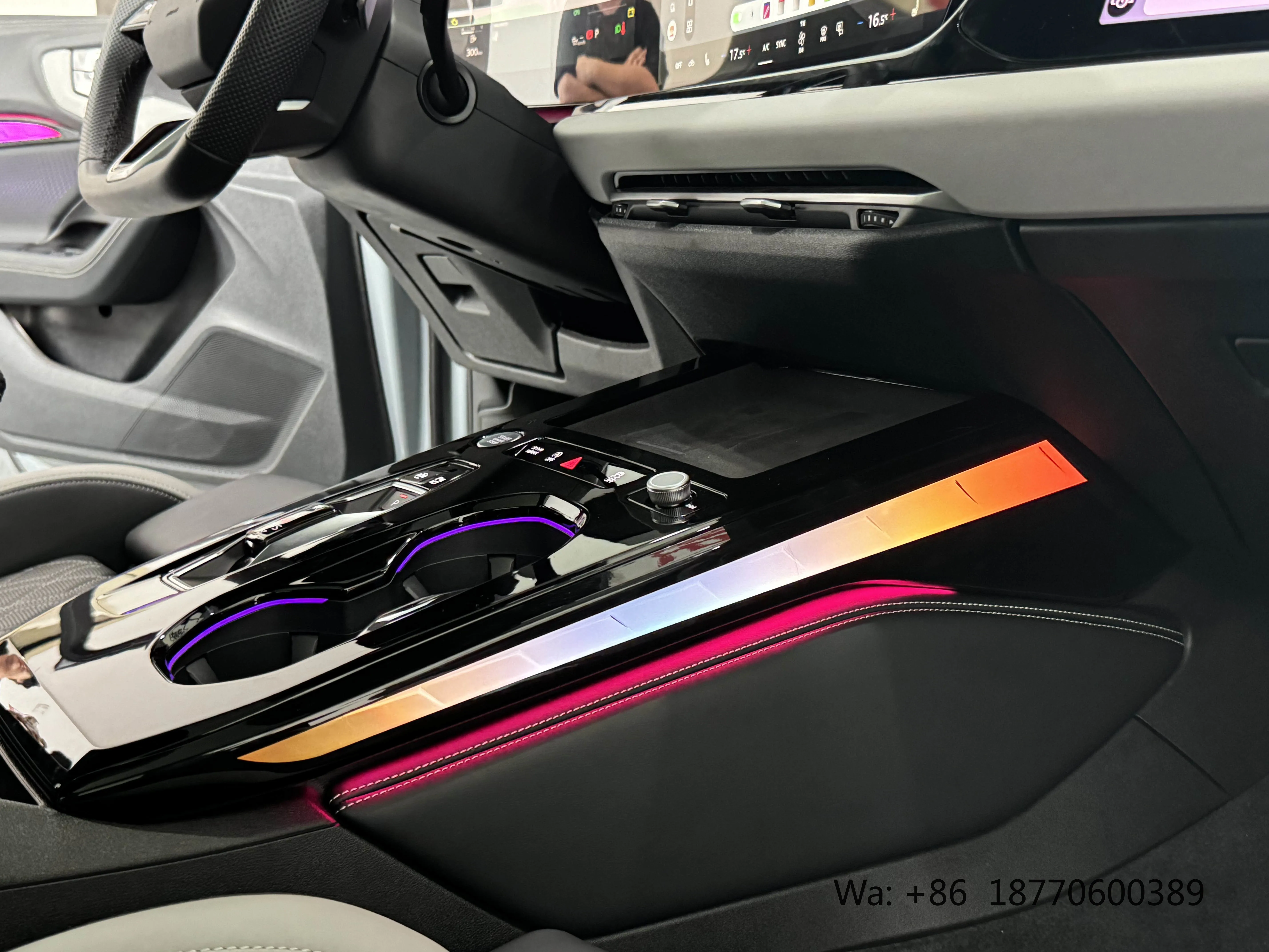 SJC Car Interior LED Ambient Lighting for Audi A5L 2026 LIN 64-color Crystal-style Saddle Light  Decorative Accessories Upgrades