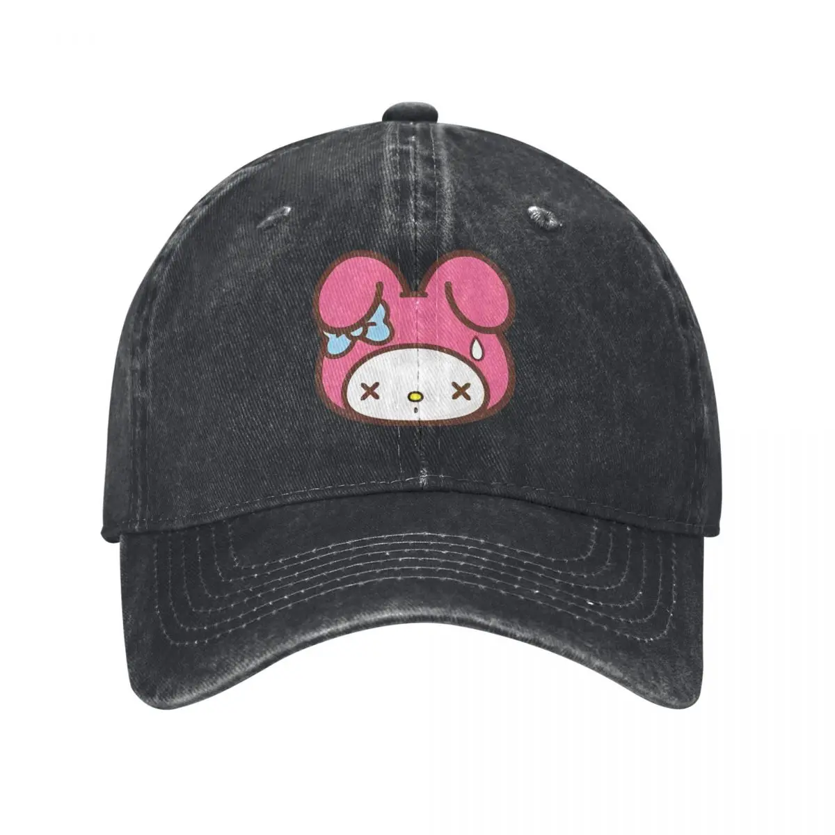 Vintage My Melody Cute Cartoon Baseball Caps Men Women Distressed Cotton Sun Cap Japanese Anime My Melo Outdoor Activities Hat