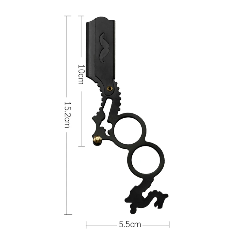 ผู้ชายสแตนเลสตรงตัดผมขอบมีดโกนมีดโกนเคราโกนมีดDropshipping