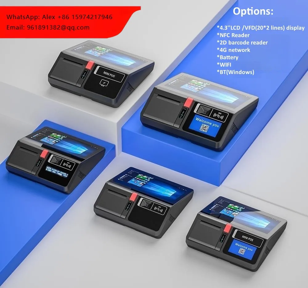 

D1162 Win Android Ticket Mini Cash Register Point Of Sale Systems Pos Tablet Nfc Supermarket Atm Machine All In One Pos Terminal