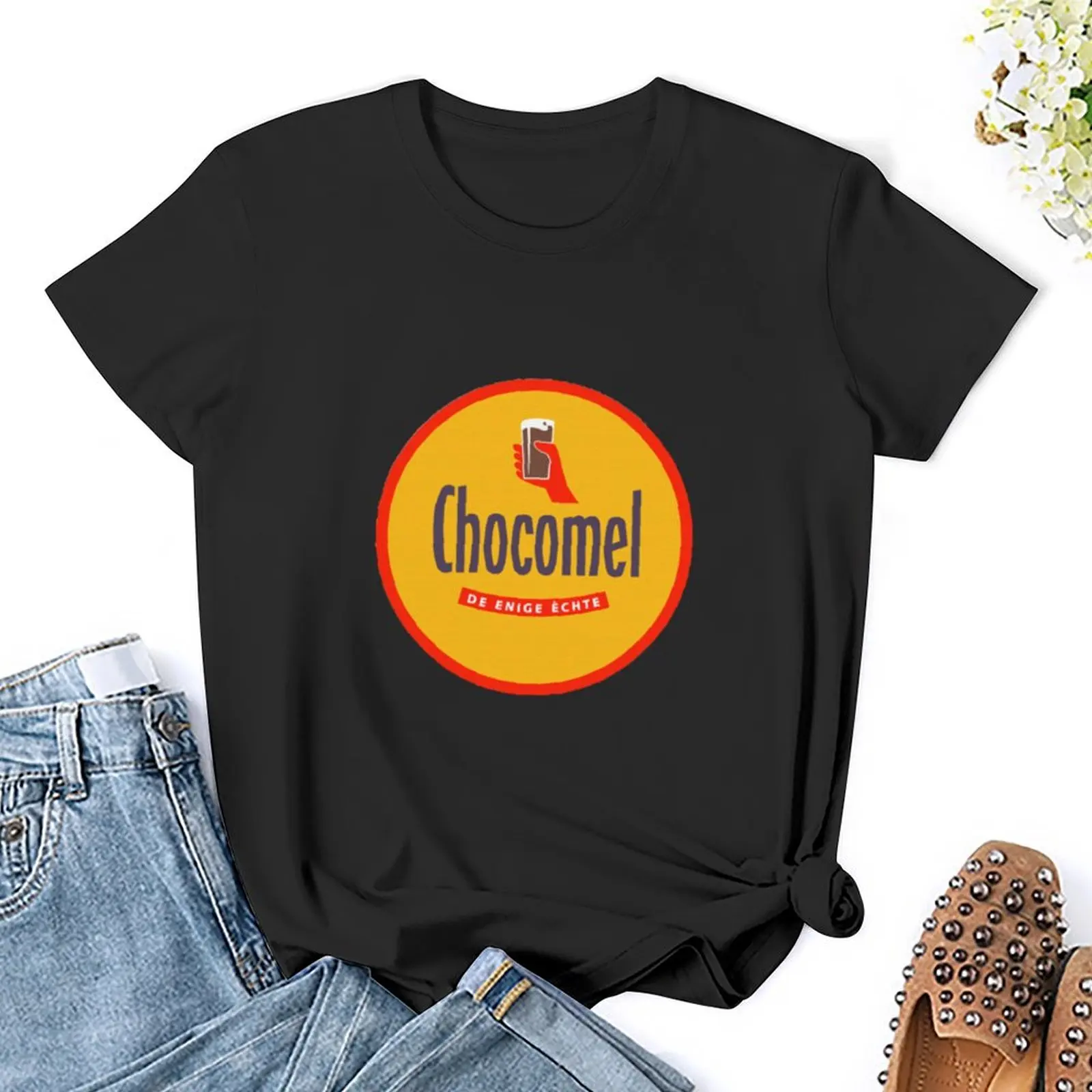 Chocomel-Blusa com estampa animal para meninas, tops gráficos femininos, camisas da moda coreana, a primeira e única blusa