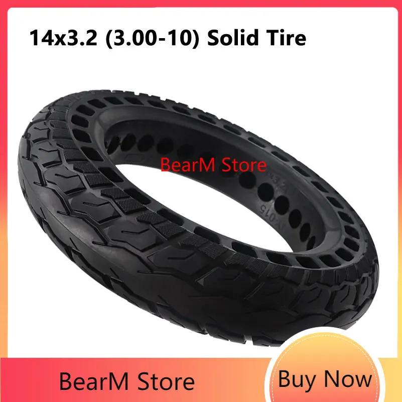 

14 inch x3.2 （3.00-10） Solid Rubber Tire Suitable for Inch Electric Scooter Motorcycle Explosion-proof Accessories