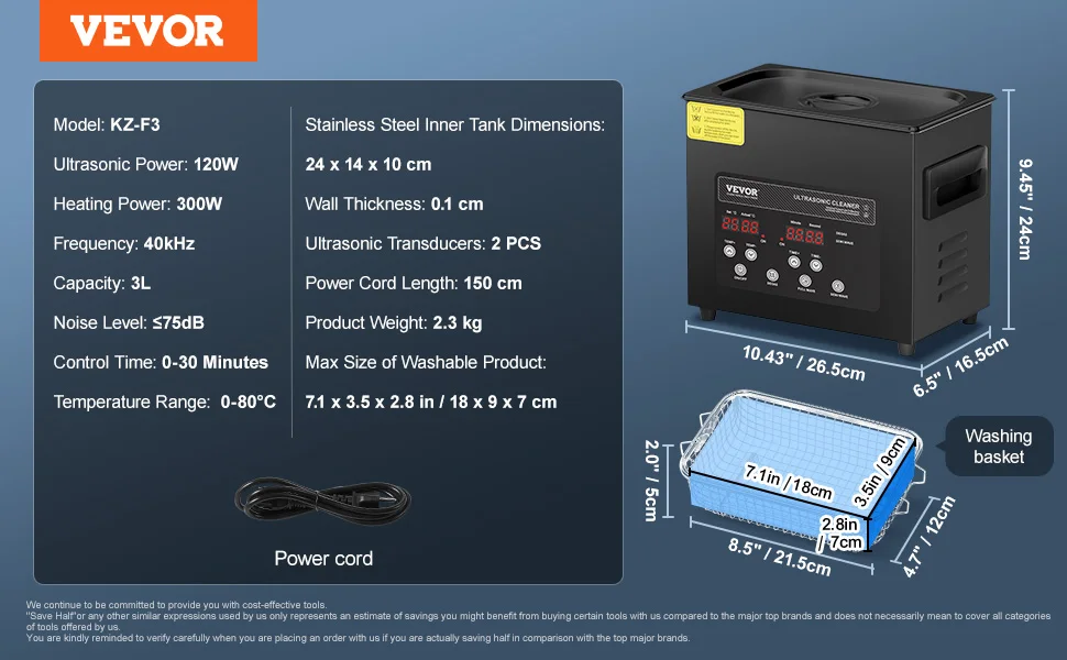 SucceBuy 2L 3L 6L 10L 15L Ultrasone reiniger Lave-Dishes Draagbare wasmachine Vaatwasser Ultrasone huishoudelijke apparaten met timer