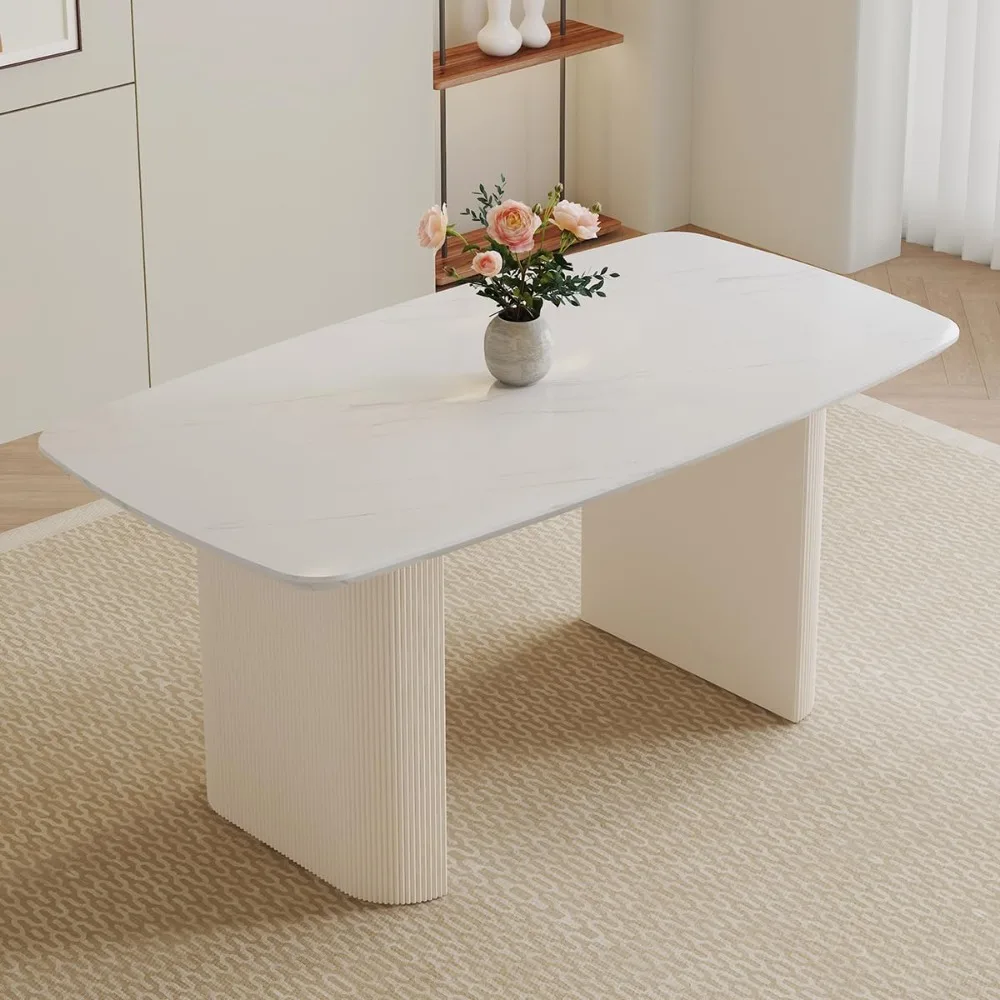 White Oval Dining T…