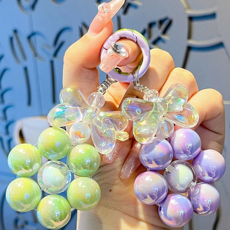 أزياء لطيف بسيط القوس مطرز زهرة سلسلة مفتاح سلسلة المتخصصة جميع المجوهرات الرائعة الأكثر مبيعا عالية الجودة