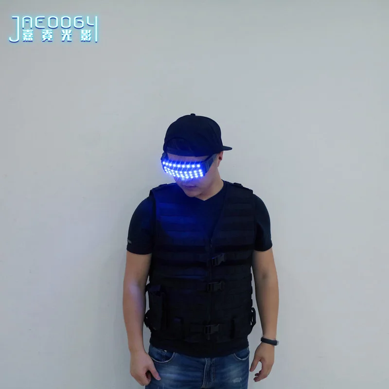 LED Gläser Party Brillen Leucht Nachtclub Party Rave Zubehör Bühne Leistung Requisiten Frauen Männer Roboter Dance Tragen