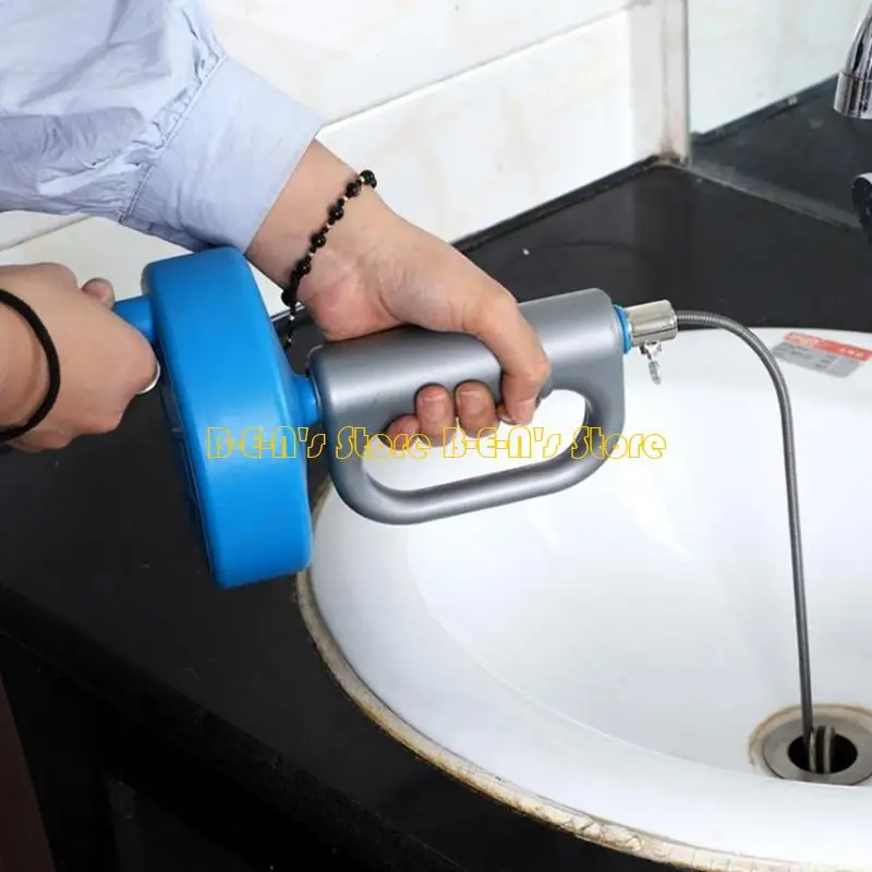 Y1AD Carbon Steel Drain Auger Plumbing Snake Drain Auger Sink Auger Hair Clog Remover