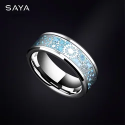 Mechanical Gear Rings for Men, Punk Tungsten Gear 8mm Width Ring, Fashion Jewelry, Customized