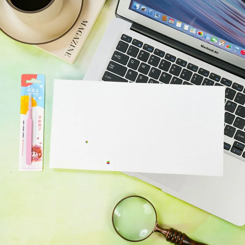 Full Keyboard (104 Keys) Comes with Tweezers, Film Removal to Retain Characters, Win+Mac Character Stickers, Desktop Computer and Laptop Key Stickers, Side-Engraved Stickers