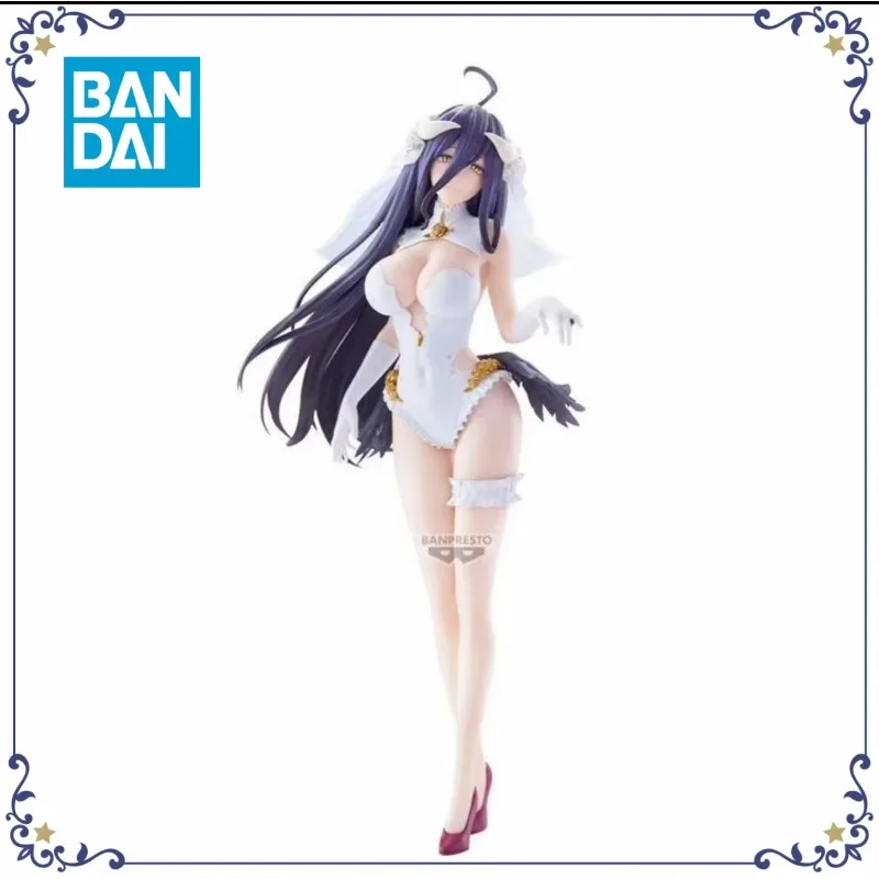 

Original Banpresto OVERLORD Albedo Figure 27cm Glitter & Glamours Wedding Dress Cute Anime Collectible Model Toy Gift for Girls