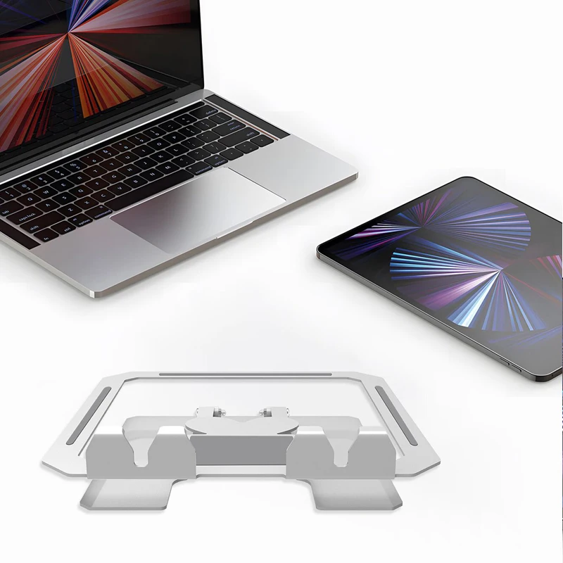 360 degree rotatable aluminum laptop stand folding storage for laptop tablet cooling