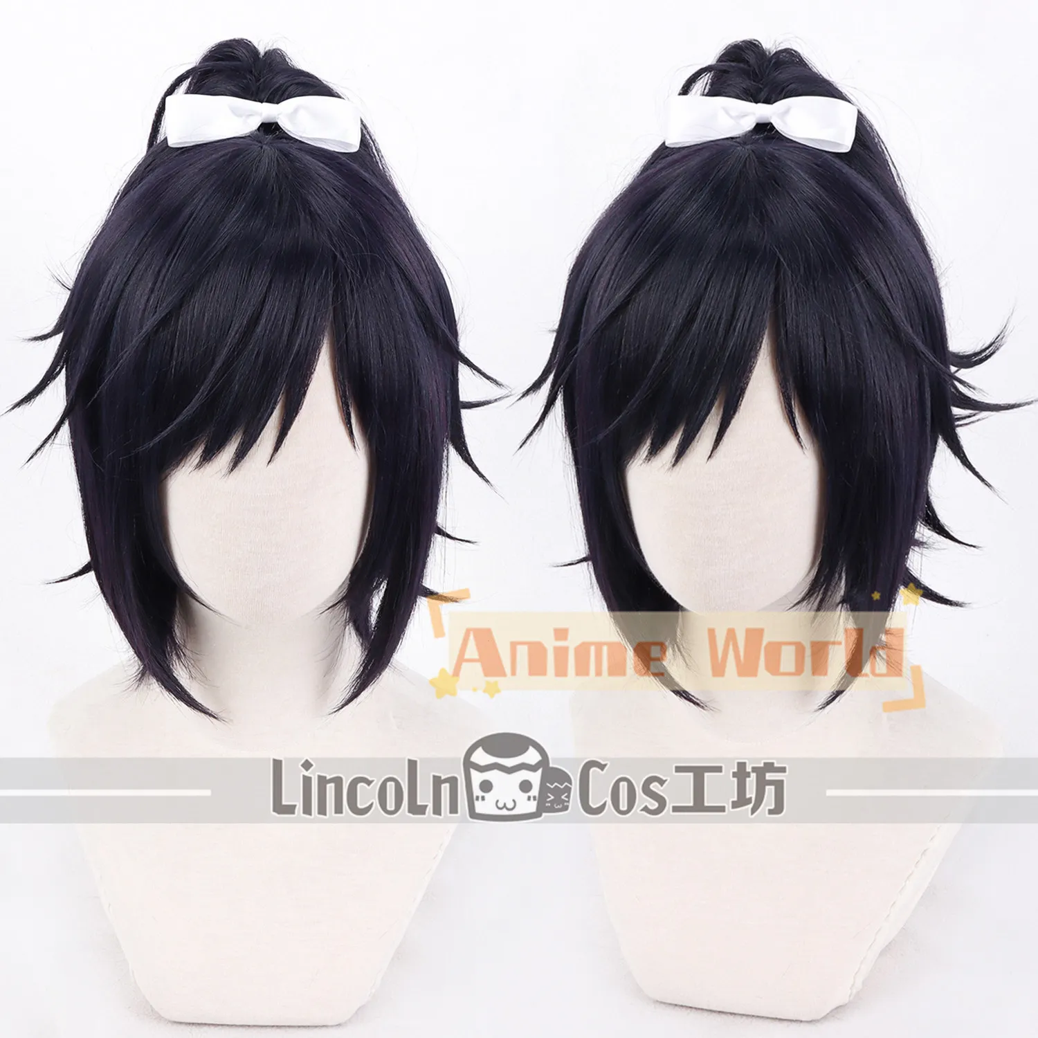 刀剣乱舞-夜天子守-コスプレウィッグ-ハロウィンカーニバルパーティー小道具-人工毛-耐熱ファイバー-ウィッグキャップ