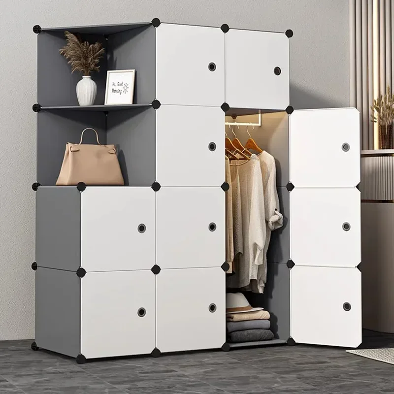 Organizer Storage Wardrobe Minimalist Clothes Partitions Cupboard Closet Living Room Plastic  Home Furniture