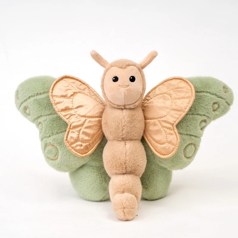 Butterfly Plush Toy High Fidelity Anime Cute Moth Insect Plushie Lifelike Animals Simulation Stuffed Doll Kawaii Toy Gifts Kids