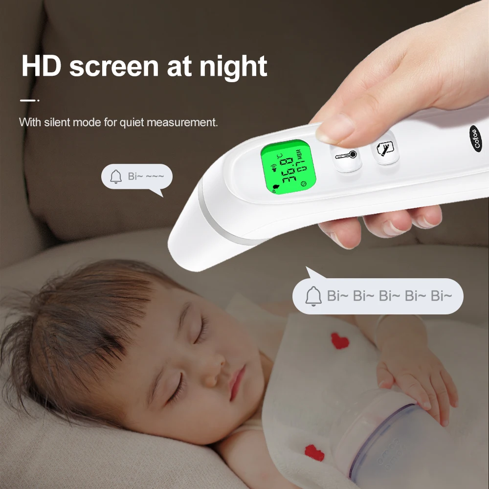 Cofoe Digital Infrared Fever Thermometer Medical Household  Infant Adult Forehead Non-contact Body Temperature Ear Thermometer