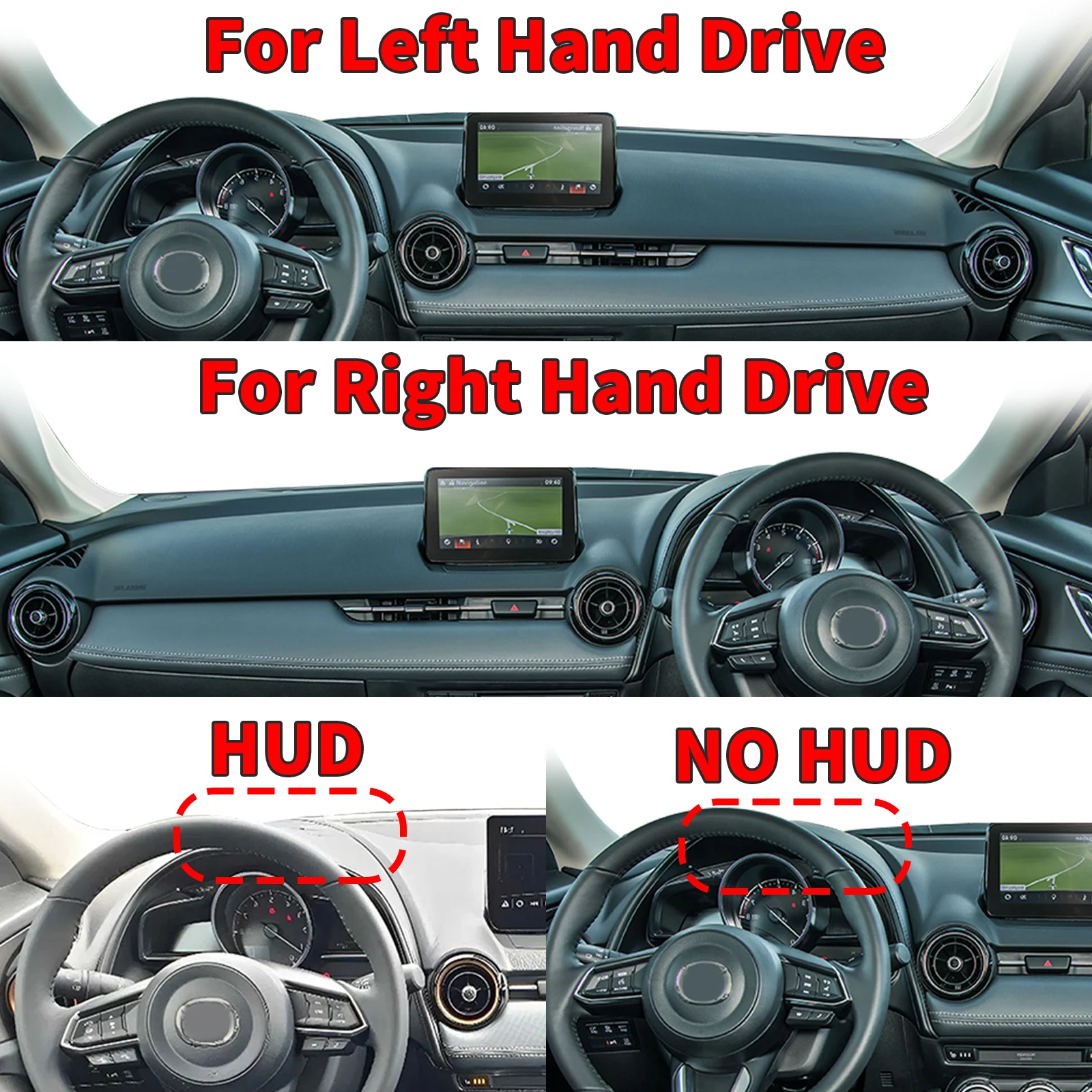 

fit for Mazda 2 Mazda2 DJ DL 2015 2016 2017-2023 Car Dashmat Dashboard Cover Pad Protective Carpet DashMat Sunshade Accessories