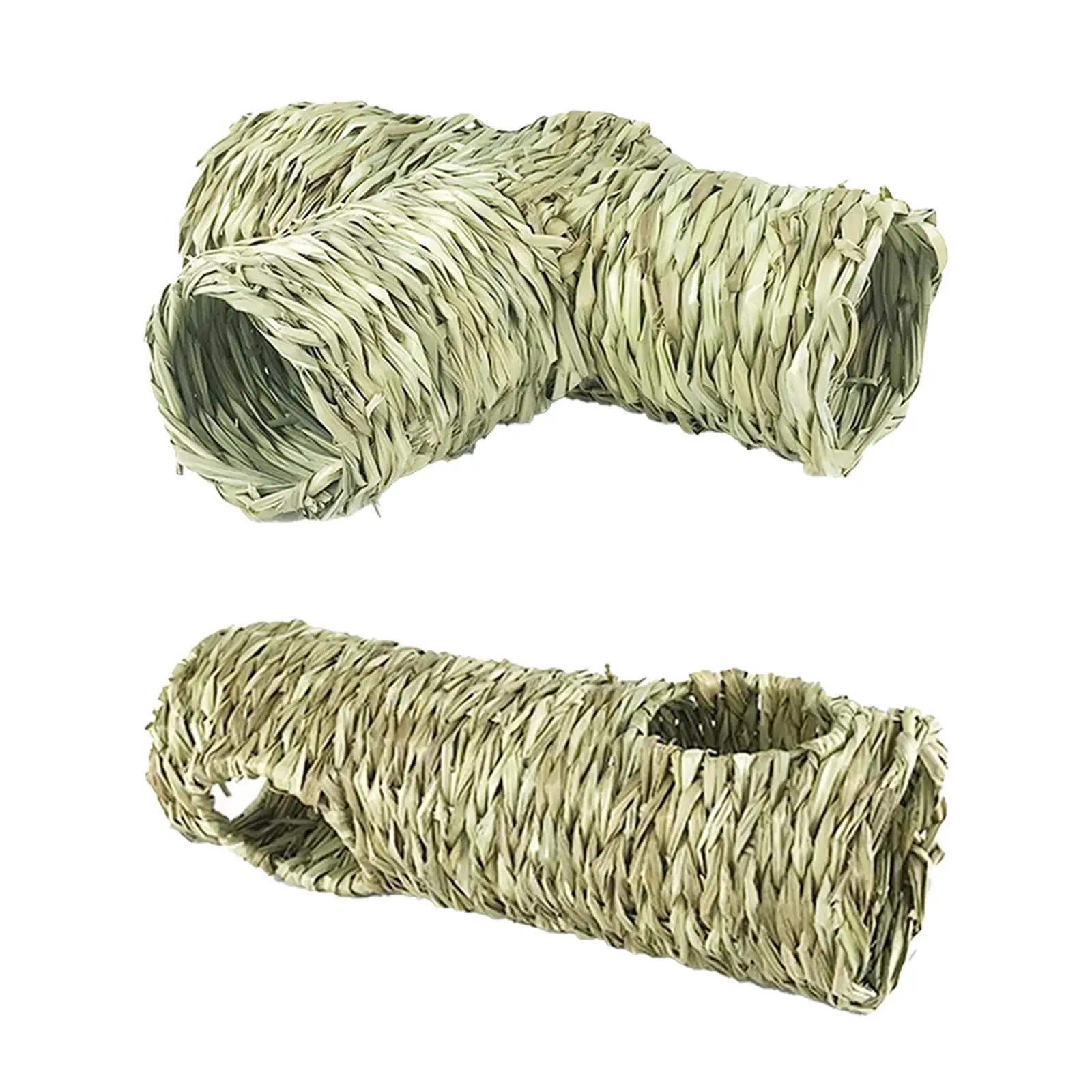 Túnel de hierba natural para hámsteres y gerbillas – Casa de paja - imagen 2