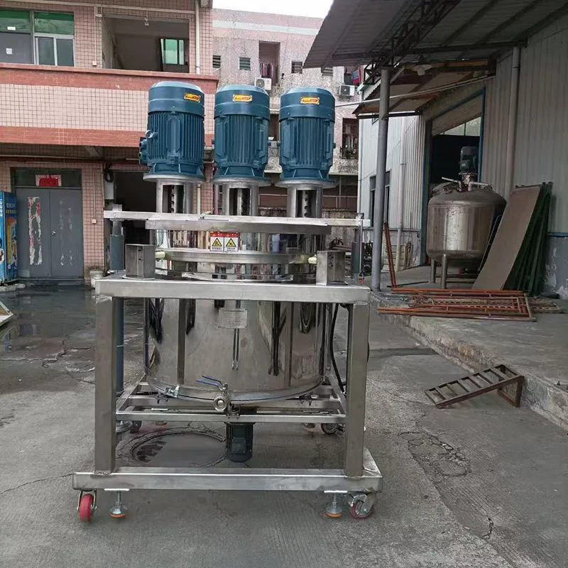 Electric heating fermentation tank homogenizing emulsifier stainless steel silicone oil heating tank washing mixed polyester