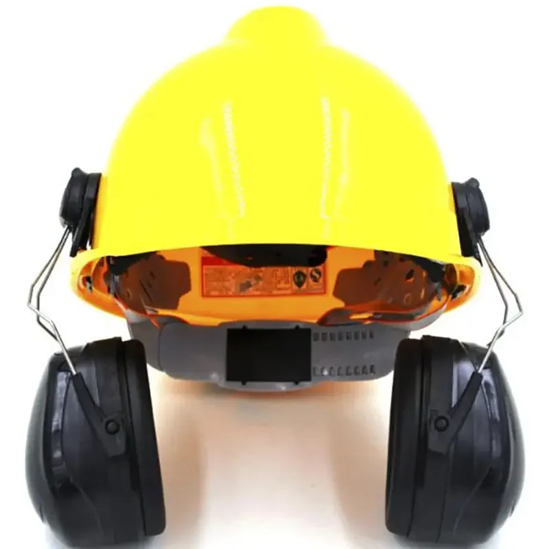 Hanging Safety Hat Type Earmuffs Ear Protector Adjustable Noise-proof Earmuff Headphones Rotatable Ear Muff Ear Plugs For Worker