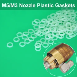 50PCS M5 M3 Hydraulic Nozzle Plastic Sealing Gaskets For RC Hydraulic Cylinder, Tank, Valve Block Excavator, Dump Truck Model