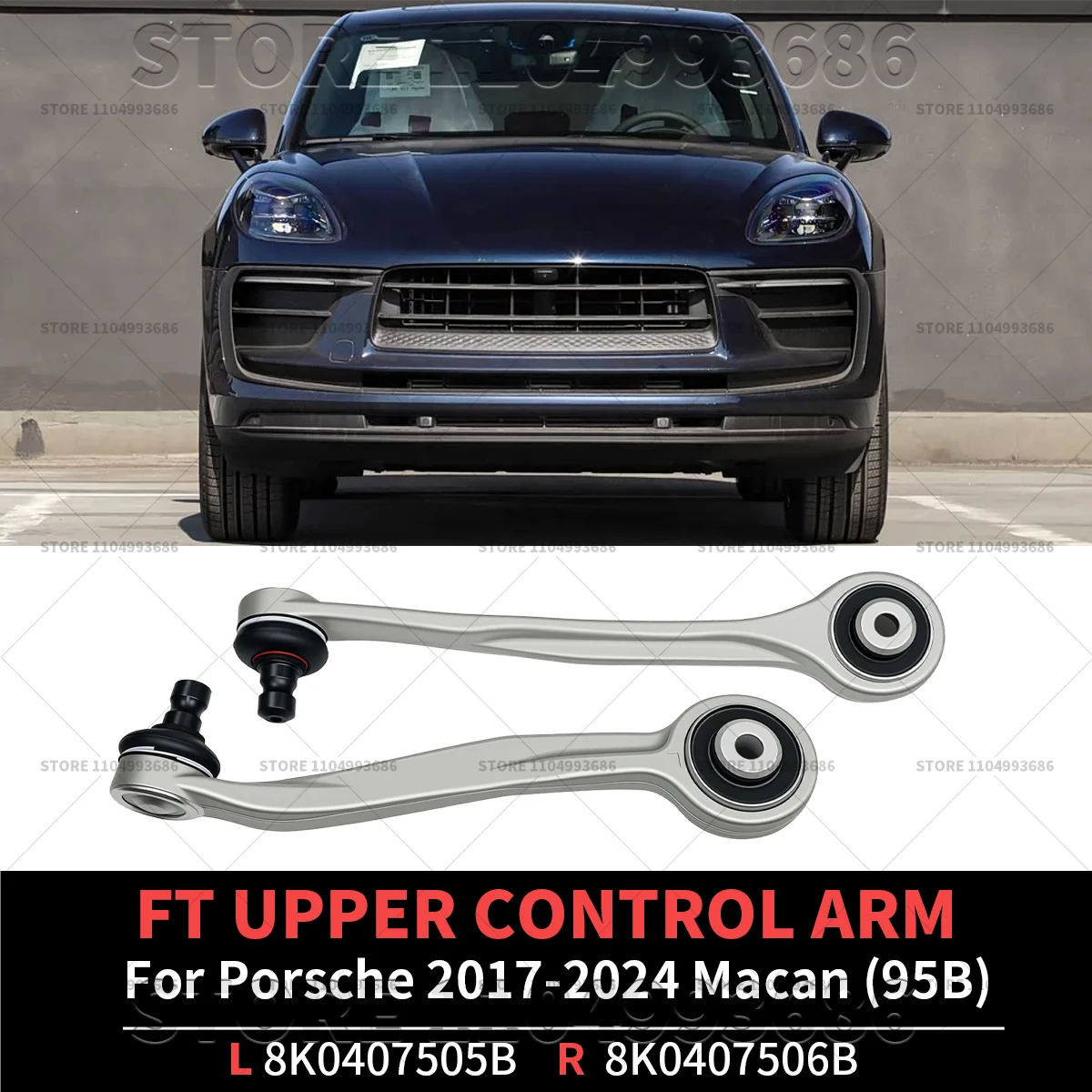 For 2017-2024 Porsche Macan (95B) Ft Upper Control Arm OEM 8K0407505B 8K0407506B PAC407505 PAC407506 8K0407505P 8K0407506P
