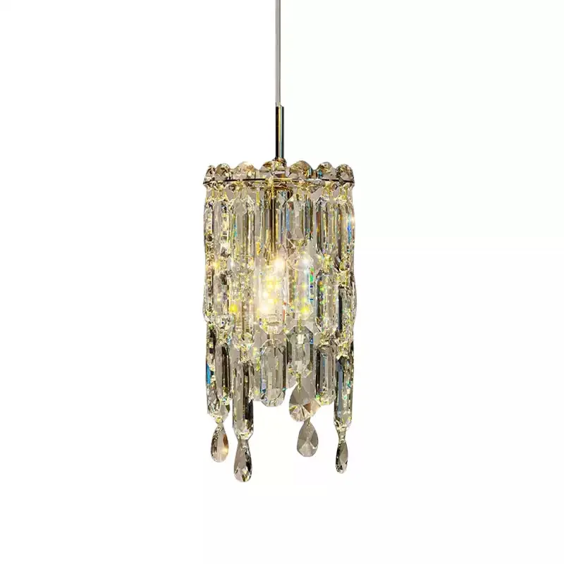 

Light luxury high-end French bedroom bay window crystal chandelier American B & B hotel creative glass entrance bedside lamp