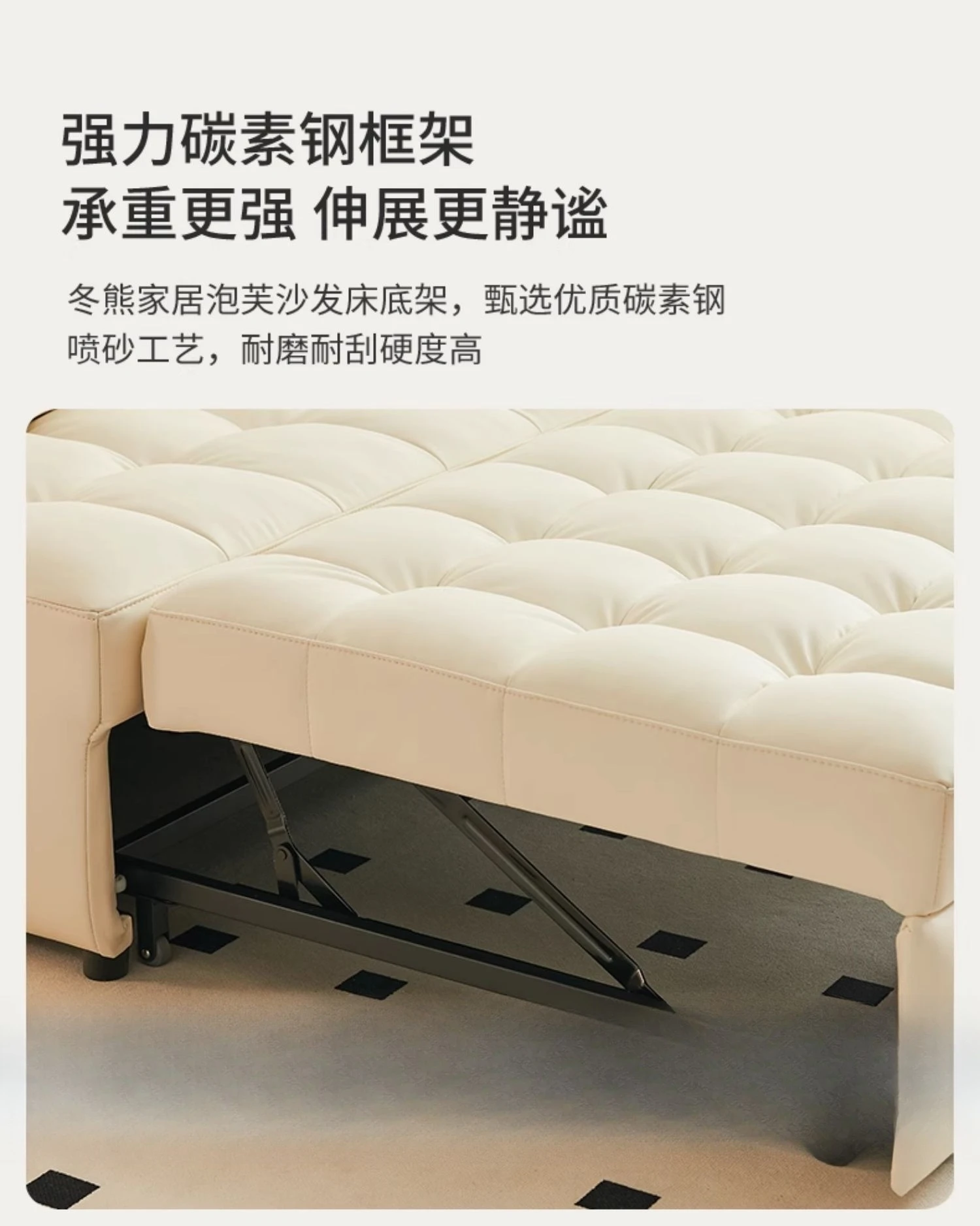 Fabric sofa small apartment, dual-use living room