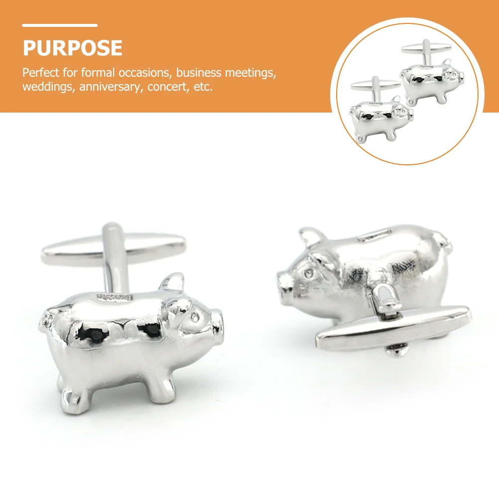 

Cufflinks Piggy Bank Shirt Accessories for Business Shirts Suit Men Personality Man