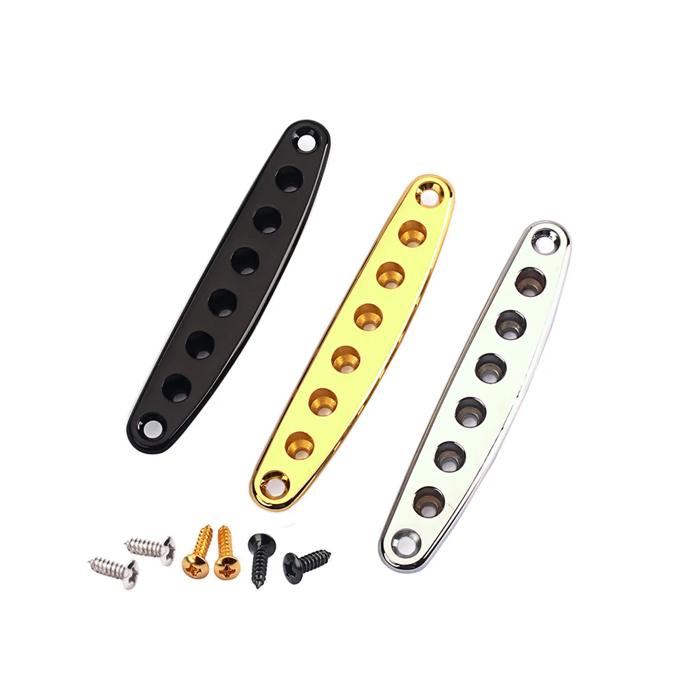 

3Pcs Metal Guitar Ferrules Electroplating Finish for Bass Guitar DIY Parts Accessories Gea01 Black Silver Golden