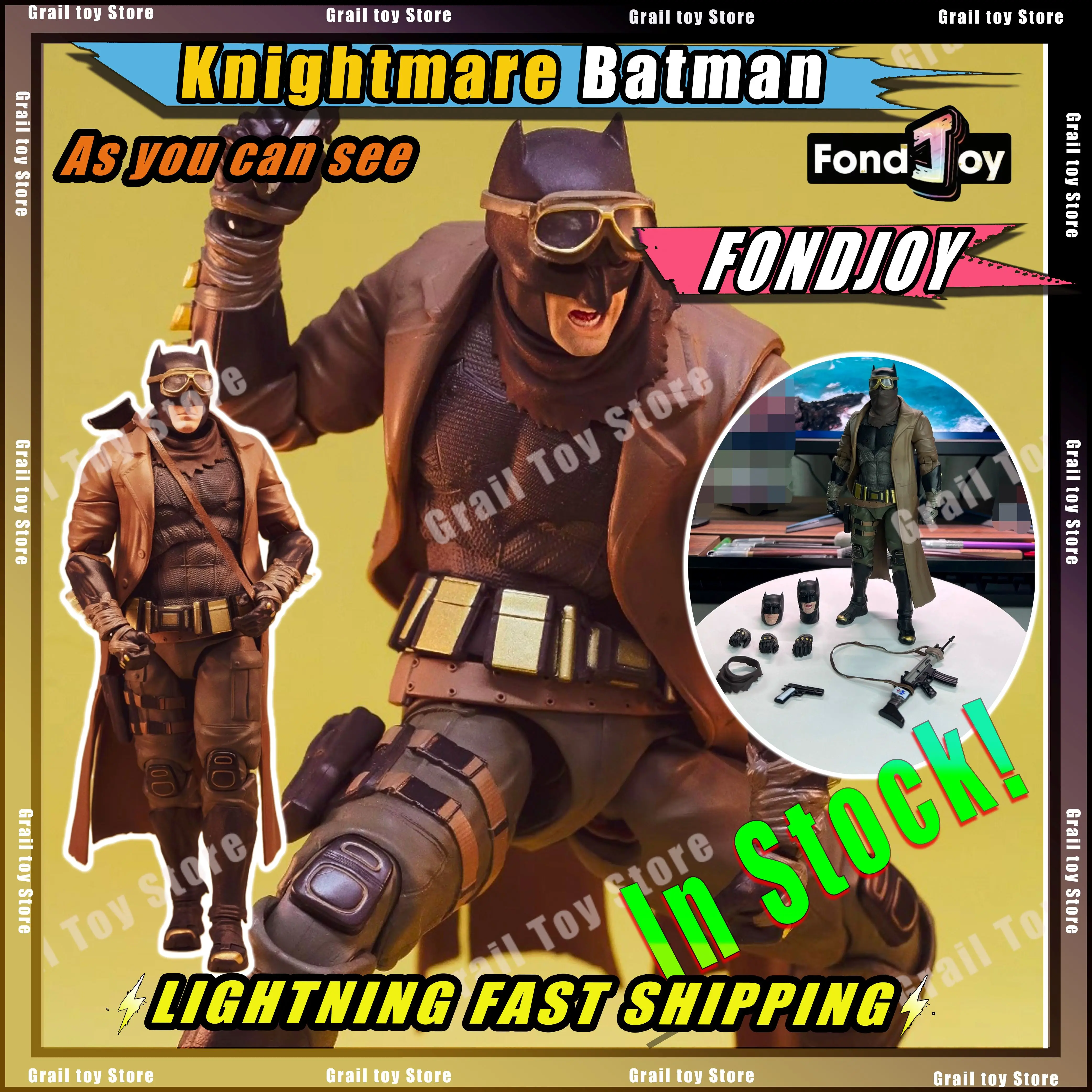 

in Stock FondJoy Knightmare Batman Action Figure 1/9 Dawn of Justice Batman Figure Figurine Collection Model Statue Toys Gift