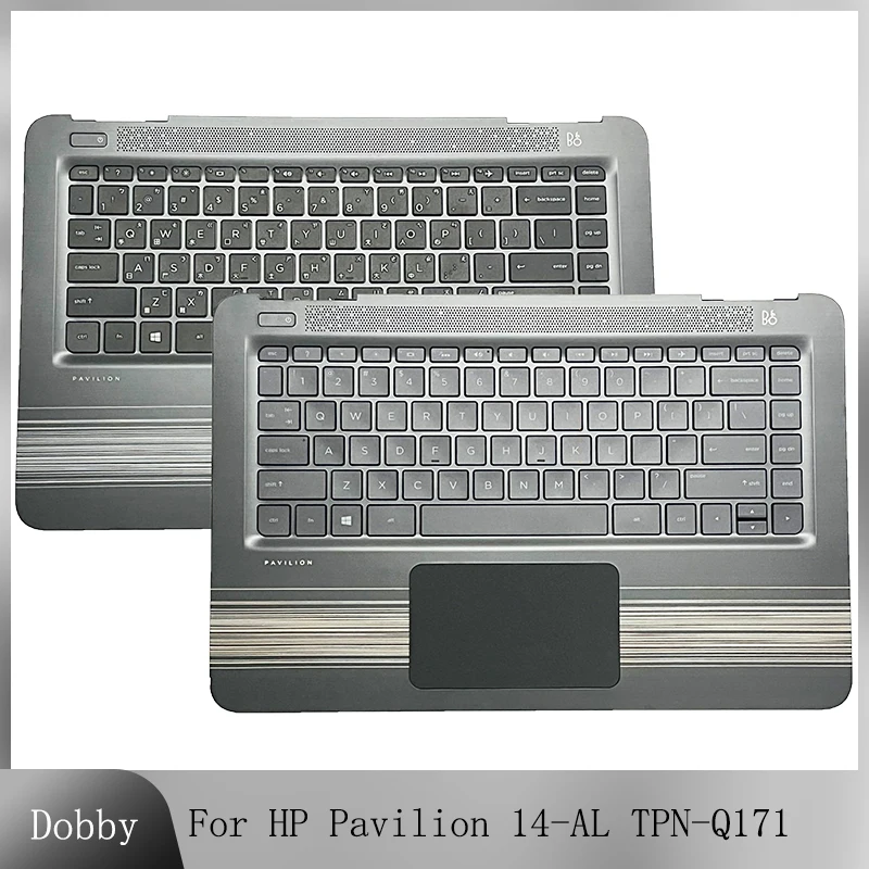 

NEW Notebook Keyboard For HP Pavilion 14-AL TPN-Q171 Top Case Palmrest Upper Housing Laptop Cover 856190-001 Original C Shell