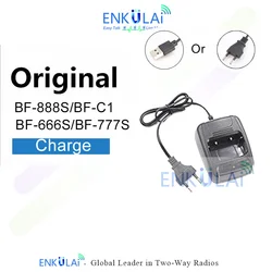 Cargador de batería USB para BF-888S bf 888S BF-C1, Compatible con H777 H-777, Walkie Talkie, cargador de seis vías, cargador europeo BF-88E