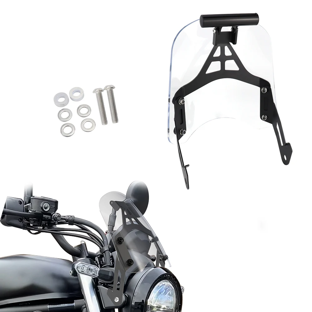 

GPS Navigation Bracket For Kawasaki Eliminator 500 2024-2025 Motorbike Adjustable Windscreen Deflector Shield Windshield Bracket