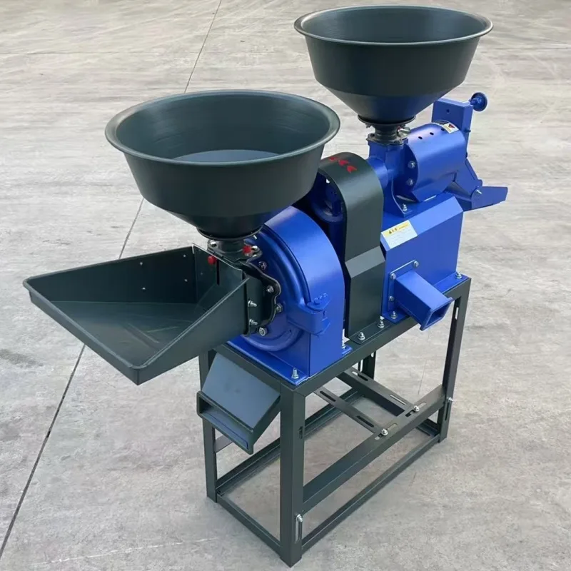 

220V Multifunctional Rice Milling Machine for Home Use, Corn Crushing and Grinding Machine, Sea Shipping Customized