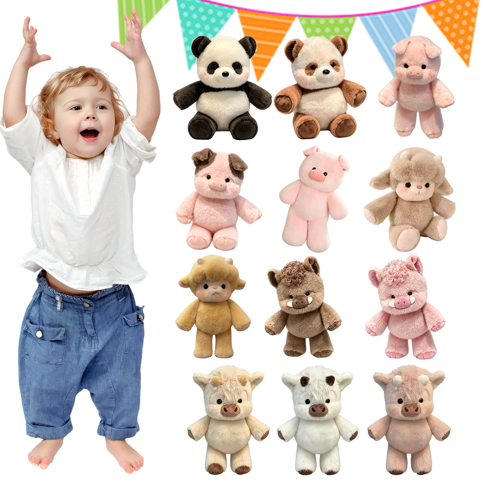 

17.72 Inch Plush Decor Comforting Companion Plush Doll Toy Soft Plush Doll for Kids Boys Girls Toddlers Birthday Christmas